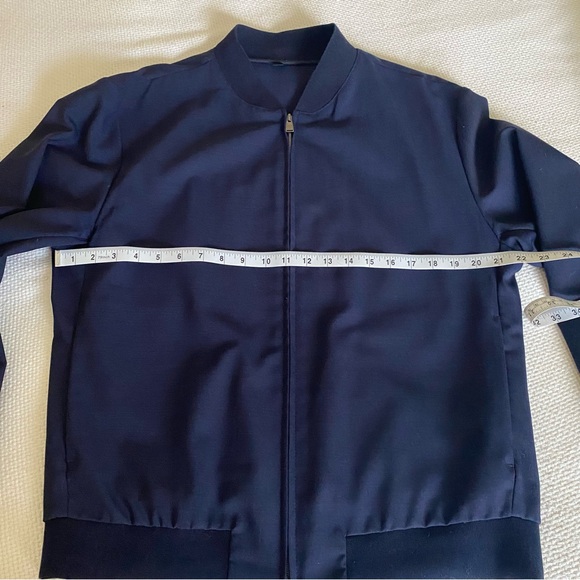 Hugo Boss Men’s Slim Fit Zip-up Jacket Size 42R Dark Blue - Picture 6 of 16